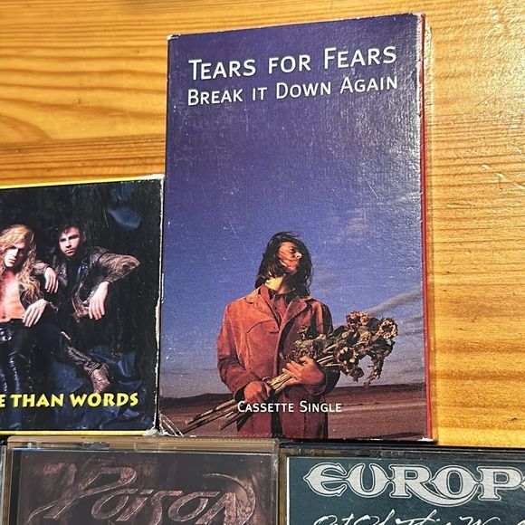 5pc Cassette Bundle: Poison, Europe, Extreme, Tears for Fears, 80s Tapes - Picture 6 of 8